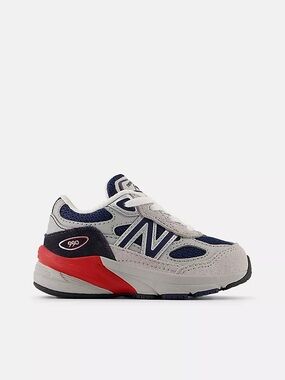 New Balance Kids' 990 Navy and Grey Athletic Sneakers